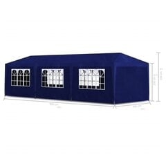 Синяя палатка с 8 стенами, 9 x 3 x 2,5 м цена и информация | Беседки, навесы, тенты | 220.lv