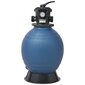 vidaXL baseina smilšu filtrs ar 6 pozīciju vārstu, 460 mm, zils cena un informācija | Baseina filtri | 220.lv
