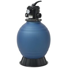 vidaXL baseina smilšu filtrs ar 6 pozīciju vārstu, 460 mm, zils цена и информация | Фильтры для бассейнов | 220.lv