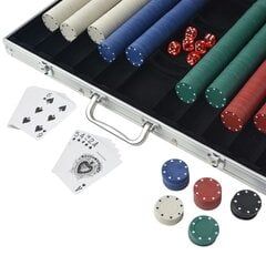 vidaXL pokera komplekts ar 1000 alumīnija žetoniem цена и информация | Азартные игры | 220.lv