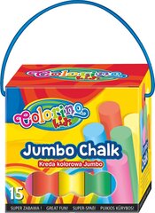 Цветные мелки JUMBO Colorino Kids, 15 шт. цена и информация | Принадлежности для рисования, лепки | 220.lv