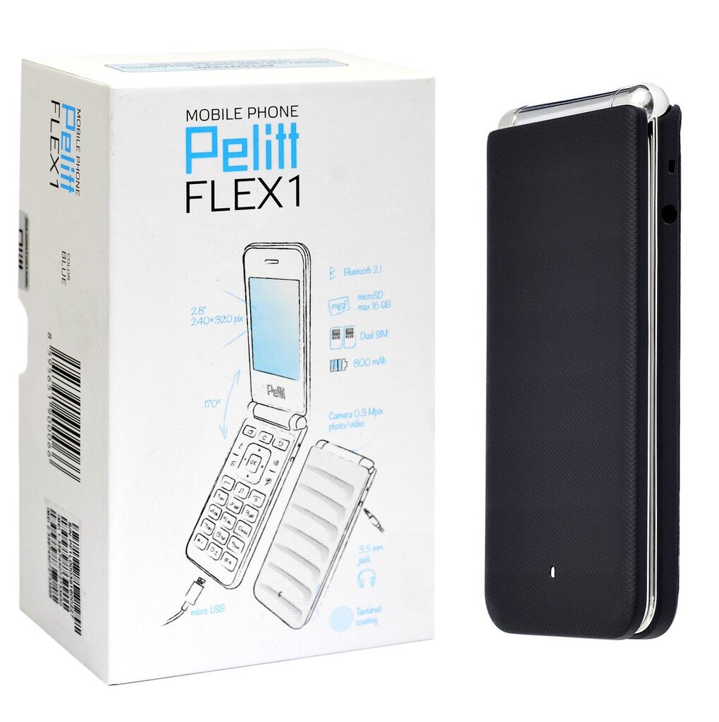 Pelitt Flex1 Dual Black cena un informācija | Mobilie telefoni | 220.lv