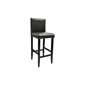vidaXL bāra krēsli, 6 gab., melna mākslīgā āda cena un informācija | Virtuves un ēdamistabas krēsli | 220.lv