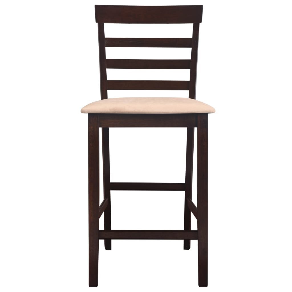 vidaXL bāra krēsli, 2 gab., brūns audums cena un informācija | Virtuves un ēdamistabas krēsli | 220.lv