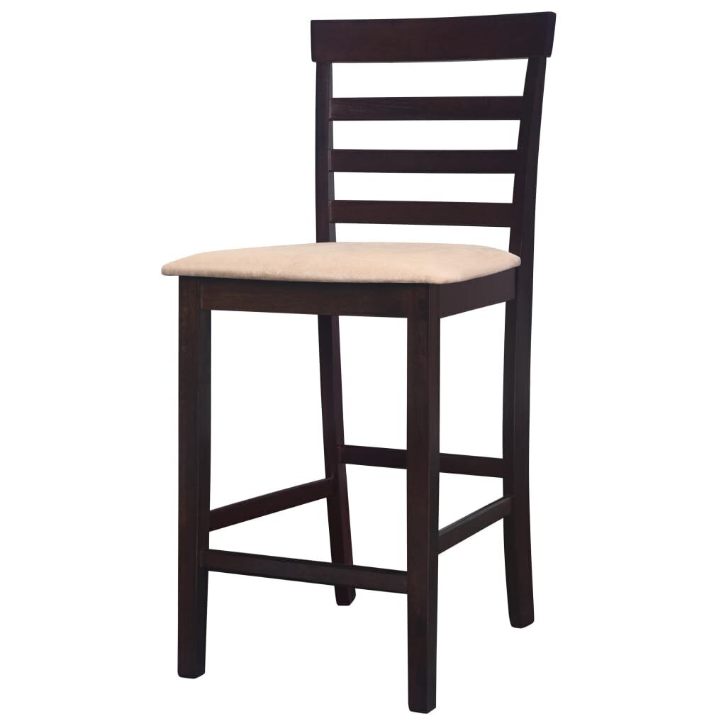 vidaXL bāra krēsli, 2 gab., brūns audums cena un informācija | Virtuves un ēdamistabas krēsli | 220.lv