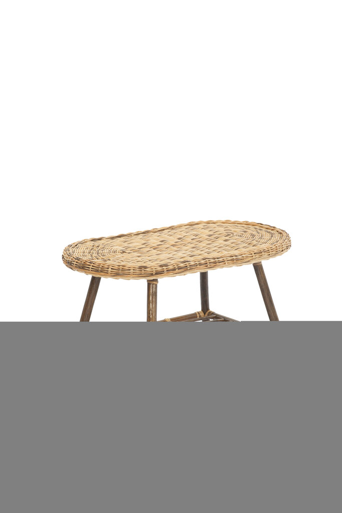 Ovāls galds Kelek, brūns cena un informācija | Dārza galdi | 220.lv