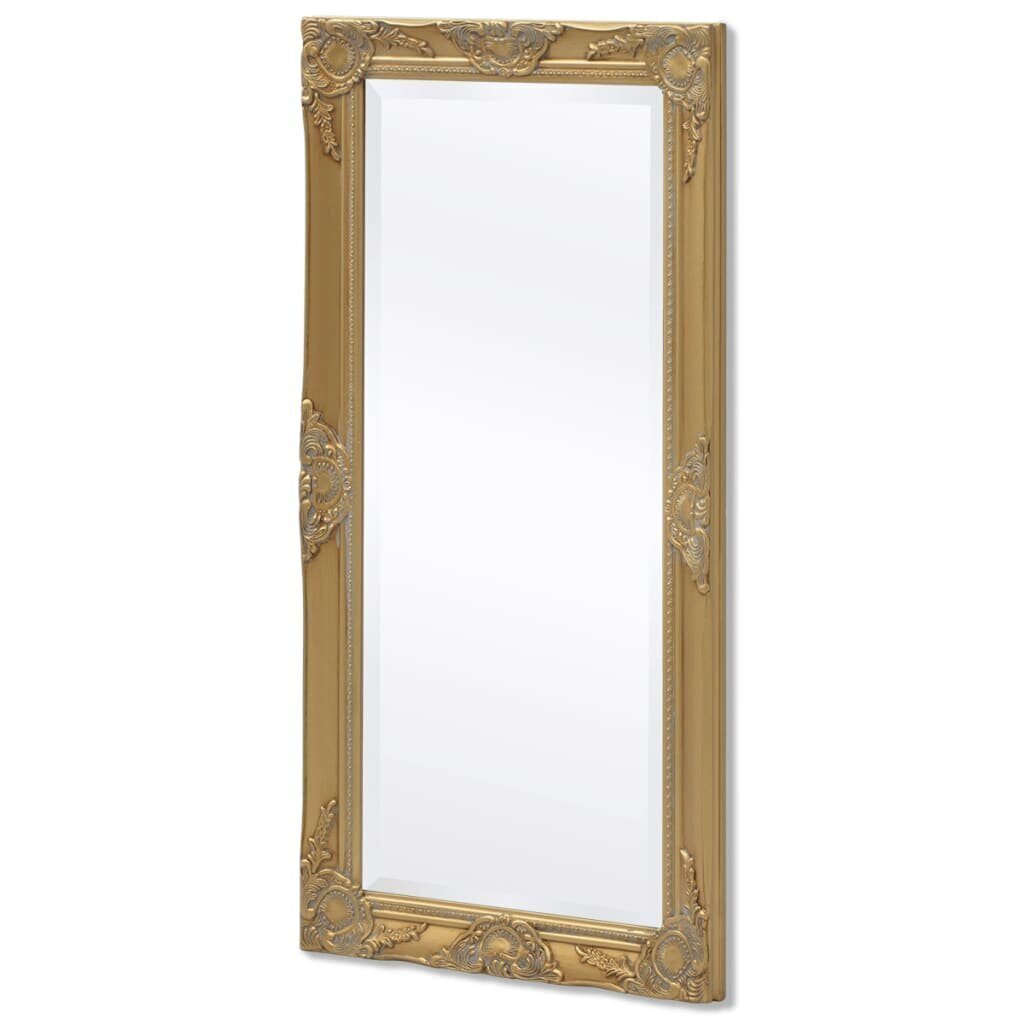 vidaXL sienas spogulis, 100x50 cm, baroka stils, zelta krāsā цена и информация | Spoguļi | 220.lv