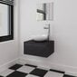Vannas istabas mēbeļu un izlietņu komplekts, 3. gab., melns cena un informācija | Vannas istabas mēbeļu komplekti | 220.lv