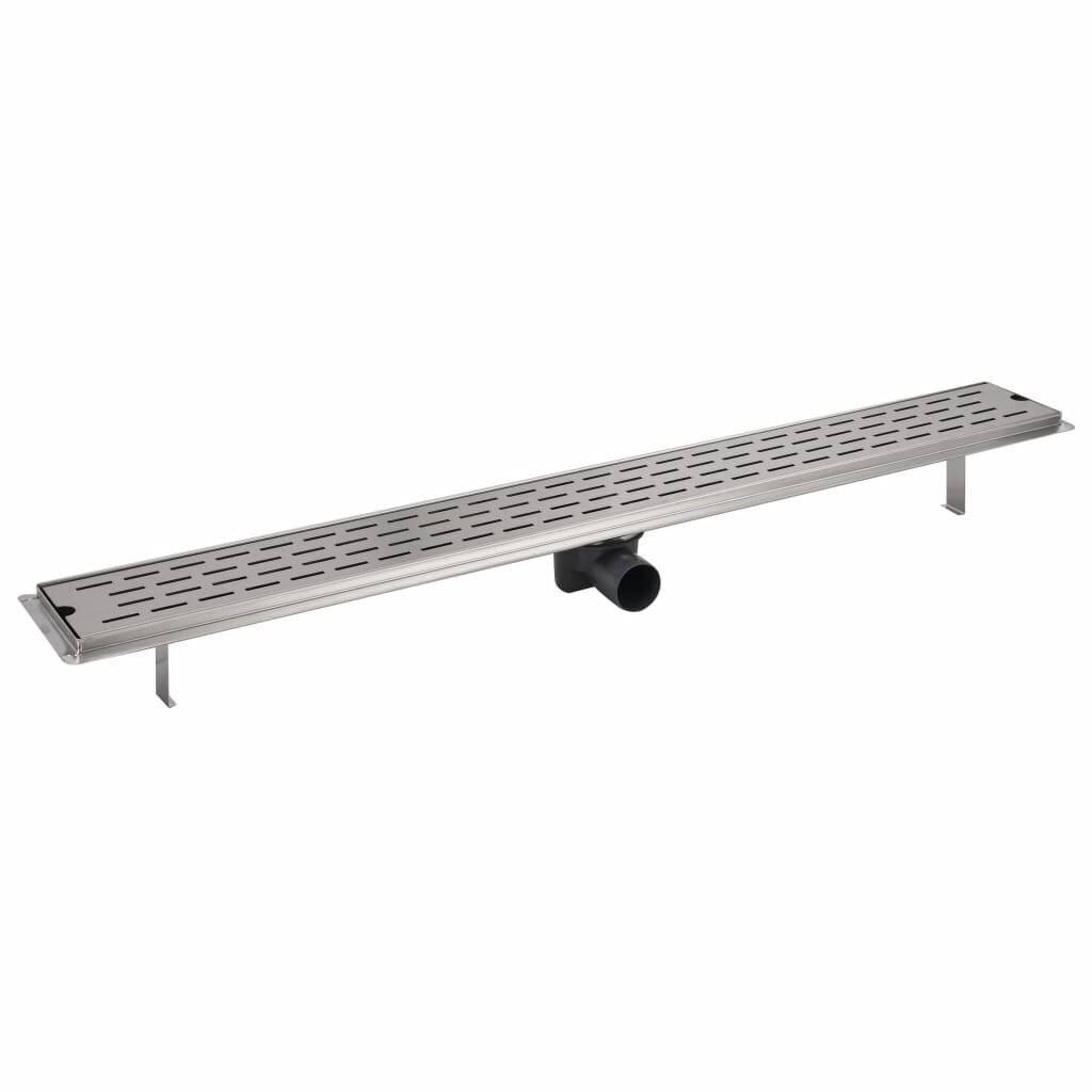 vidaXL lineārā dušas noteka, 1030x140 mm, nerūsējošais tērauds cena un informācija | Dušas trapi | 220.lv