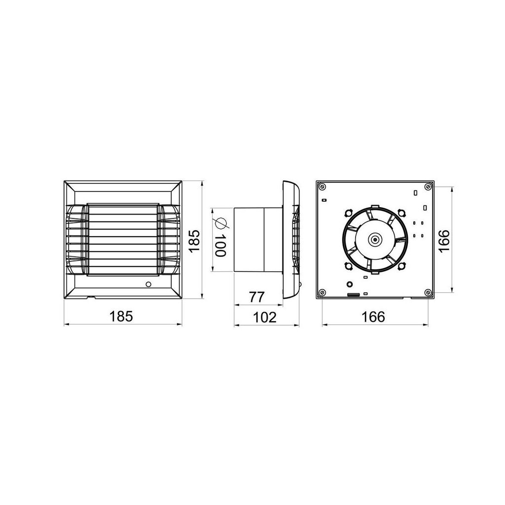 Izplūdes ventilators Awenta A-Matic, 100mm cena un informācija | Ventilatori vannas istabai | 220.lv