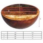 vidaXL kafijas galdiņš, bļodas forma, tērauda pamatne,pārstrādāts koks цена и информация | Žurnālgaldiņi | 220.lv