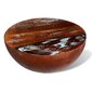 vidaXL kafijas galdiņš, bļodas forma, tērauda pamatne,pārstrādāts koks цена и информация | Žurnālgaldiņi | 220.lv