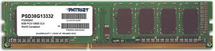 Patriot DDR3-1333 8GB CL 9 (PSD38G13332) cena un informācija | Operatīvā atmiņa (RAM) | 220.lv