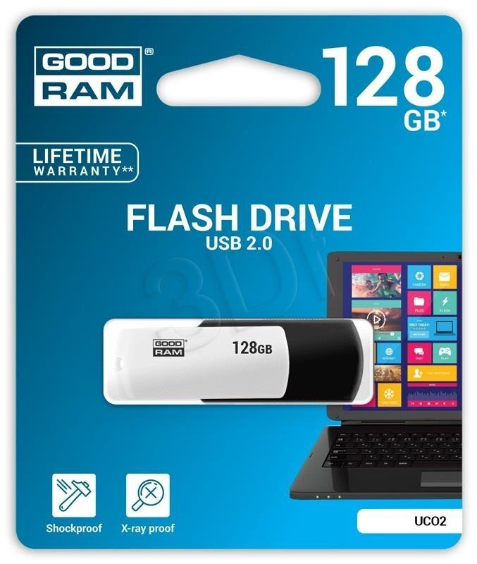 GOODRAM - COLOR MIX 128GB USB2.0 Melna/Balta цена и информация | USB Atmiņas kartes | 220.lv