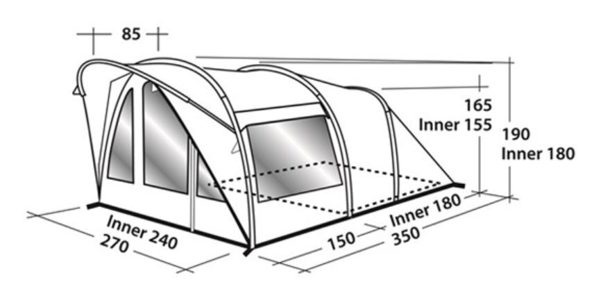 Telts Easy Camp Hurricane 300 cena un informācija | Teltis | 220.lv