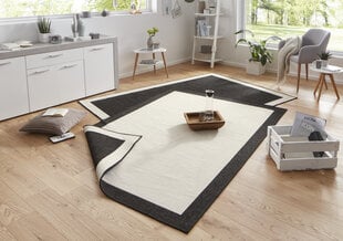 Paklājs Northrugs Twin Panama Black Cream, 80x150 cm cena un informācija | Paklāji | 220.lv