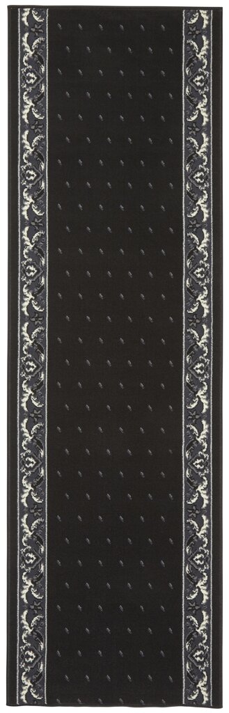 Paklāja celiņš Hanse Home Basic Floret Black, 80x200 cm cena un informācija | Paklāji | 220.lv