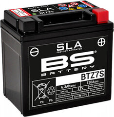 Akumuliatorius BS-Battery BTZ7S-BS 12V 6.3Ah cena un informācija | Moto akumulatori | 220.lv