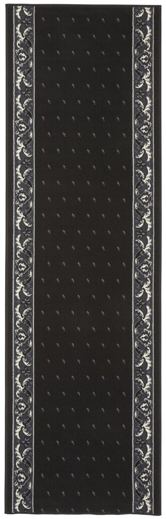 Paklāja celiņš Hanse Home Basic Floret Black, 80x500 cm cena un informācija | Paklāji | 220.lv