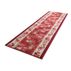 Paklāja celiņš Hanse Home Basic Cube Red, 80x200 cm цена и информация | Ковры | 220.lv