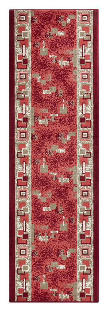 Paklāja celiņš Hanse Home Basic Cube Red, 80x200 cm cena un informācija | Paklāji | 220.lv