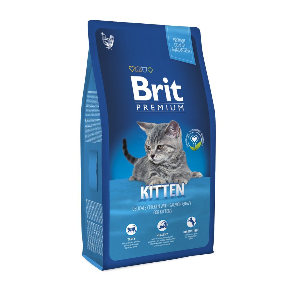 BRIT PREMIUM CAT KITTEN 8KG KAĶĒNIEM cena un informācija | Sausā barība kaķiem | 220.lv