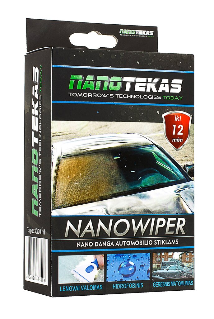 Nanopārklājums priekšējam stiklam Nano Wiper цена и информация | Auto ķīmija | 220.lv