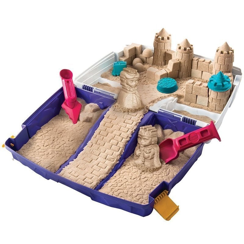 Kinētisko smilšu komplekts, iepakots saliekamā kastē Kinetic Sand cena un informācija | Modelēšanas un zīmēšanas piederumi | 220.lv