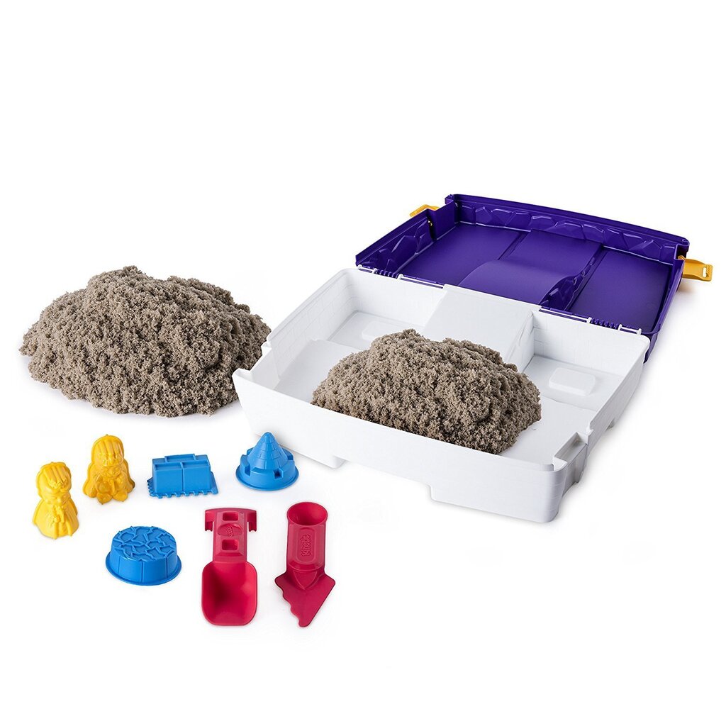 Kinētisko smilšu komplekts, iepakots saliekamā kastē Kinetic Sand cena un informācija | Modelēšanas un zīmēšanas piederumi | 220.lv