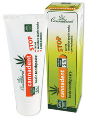 Натуральная зубная паста Cannaderm Cannadent 75г цена и информация | Зубные щетки, пасты | 220.lv