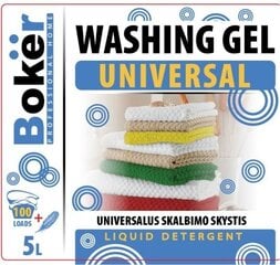Boker veļas mazgāšanas šķidrums 5L (ar mīkstinātāju - universāls) 100 mazgāšanas reizes! cena un informācija | Veļas mazgāšanas līdzekļi | 220.lv