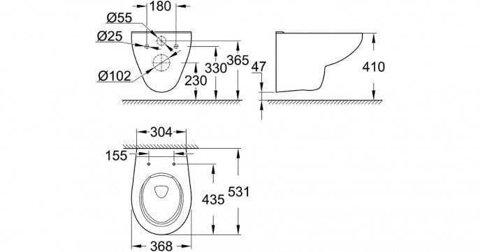 WC komplekts Grohe BAU: WC iebūvējams rāmis + pods + poga + lēni nolaižams vāks, 39499000 цена и информация | Tualetes podi | 220.lv