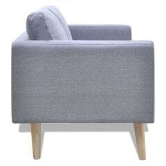Двухместный тканевый диван, светло-серый цена и информация | Диваны | 220.lv