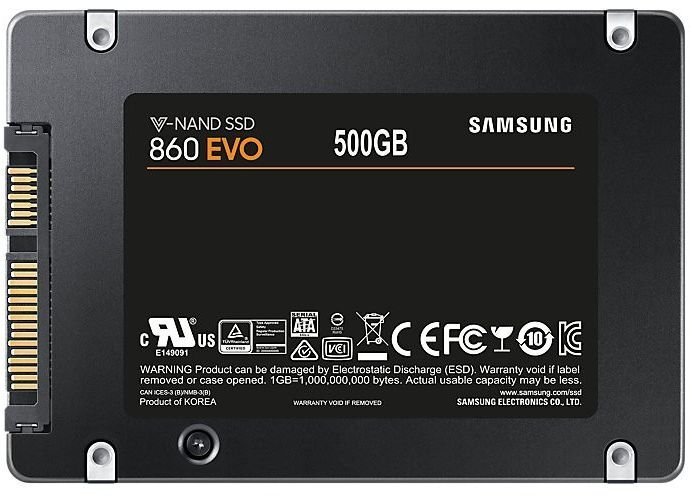 Samsung 860 EVO 500GB SATA3 (MZ-76E500B/EU) cena un informācija | Iekšējie cietie diski (HDD, SSD, Hybrid) | 220.lv