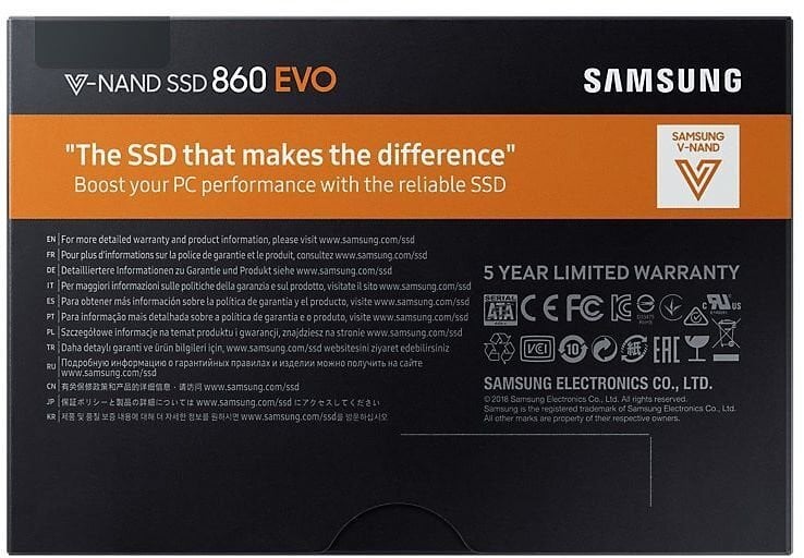 Samsung 860 EVO 500GB SATA3 (MZ-76E500B/EU) cena un informācija | Iekšējie cietie diski (HDD, SSD, Hybrid) | 220.lv