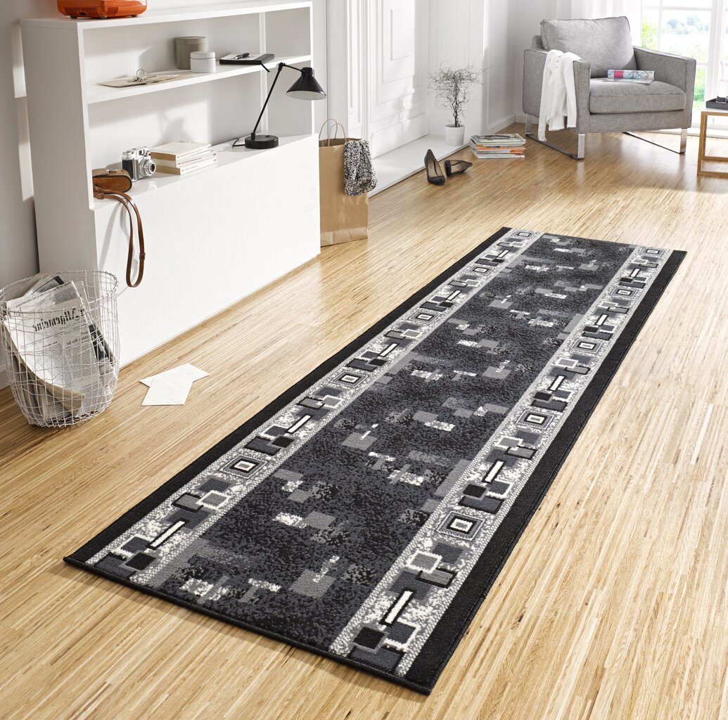 Paklāja celiņš Hanse Home Basic Cube Grey, 80x200 cm cena un informācija | Paklāji | 220.lv