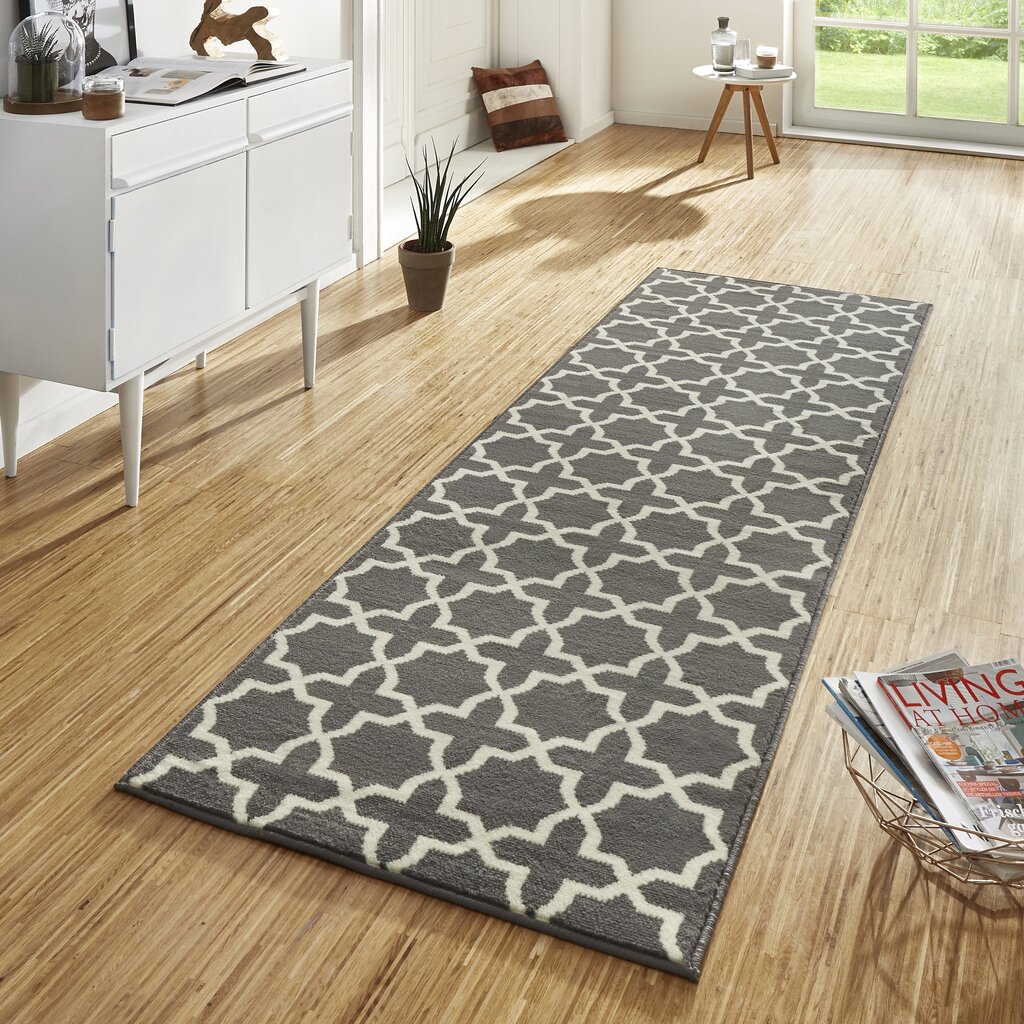 Hanse Home paklājs-celiņš Glam Grey Creme, 80x450 cm cena un informācija | Paklāji | 220.lv