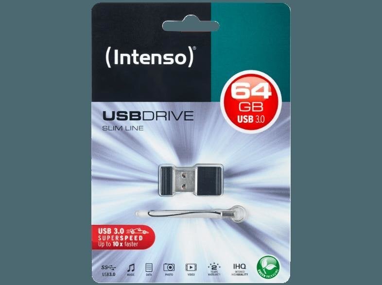 USB zibatmiņa Intenso 3534490, 64GB cena un informācija | USB Atmiņas kartes | 220.lv