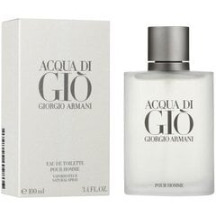 Tualetes ūdens Giorgio Armani Acqua Di Gio Pour Homme EDT vīriešiem, 100ml cena un informācija | Giorgio Armani Smaržas, kosmētika | 220.lv