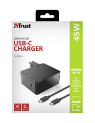 MOBILE CHARGER WALL SUMMA 45W/USB-C 21604 TRUST цена и информация | Зарядные устройства для телефонов | 220.lv