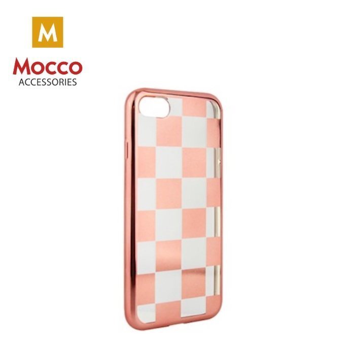 Apsauginis dėklas Mocco ElectroPlate Chess Case, skirtas Apple iPhone 6 Plus / 6S Plus rožiniai - auksinis cena un informācija | Telefonu vāciņi, maciņi | 220.lv