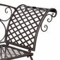 vidaXL dārza guļamkrēsls, 128 cm, tērauds, antīki brūns cena un informācija | Dārza soli | 220.lv