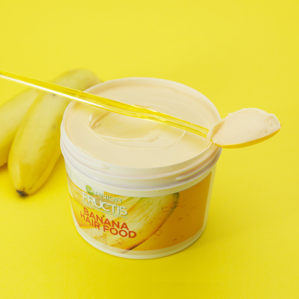 Barojoša maska ​​īpaši sausiem matiem Garnier Fructis Banana Hair Food, 390 ml cena un informācija | Matu uzlabošanai | 220.lv