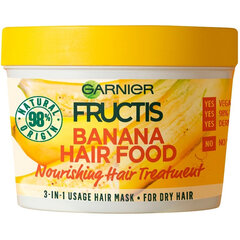 Barojoša maska ​​īpaši sausiem matiem Garnier Fructis Banana Hair Food, 390 ml cena un informācija | Garnier Smaržas, kosmētika | 220.lv