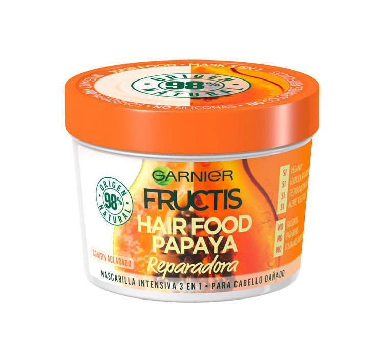 Atjaunojoša matu maska Garnier Fructis Papaya Hair Food 390 ml cena un informācija | Matu uzlabošanai | 220.lv