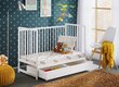 Bērnu gulta Cypi Plus ar matracis, balta matēta cena un informācija | Zīdaiņu gultas | 220.lv