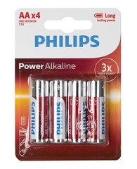 Philips AA элементы 4 шт.. LR6P4B/10 цена и информация | Батарейки | 220.lv