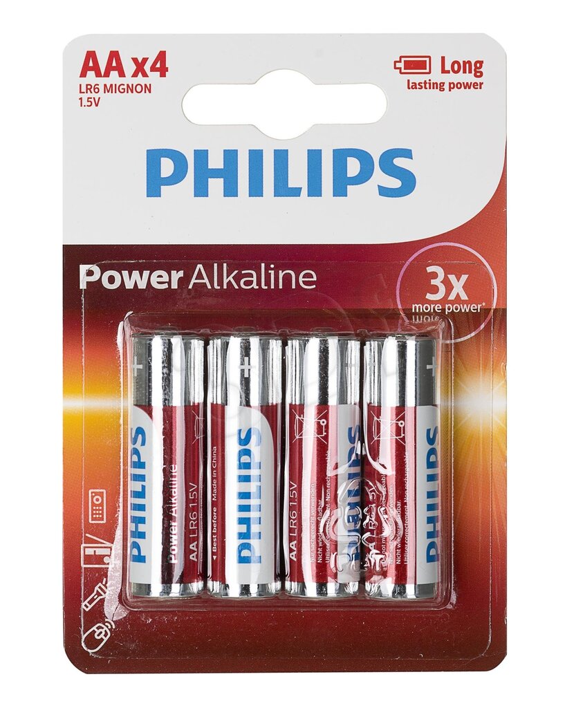 Philips AA elementi 4 gab. LR6P4B/10 цена и информация | Baterijas | 220.lv