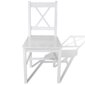vidaXL virtuves krēsli, 6 gab., balti, priedes koks цена и информация | Virtuves un ēdamistabas krēsli | 220.lv
