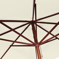 Зонт от солнца, 258 см, белый  цена и информация | Зонты, маркизы, стойки | 220.lv